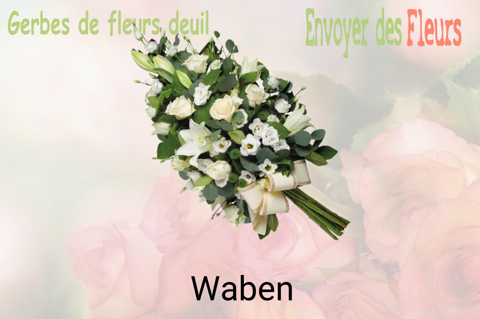 Gerbe de fleurs de deuil livrée à Waben